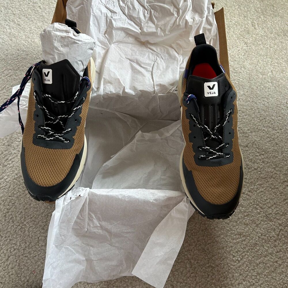 Veja NIB NWT Dekkan Alveomesh Tent Pierre Brown Black Outdoor Sneaker Size 39 - Picture 8 of 12